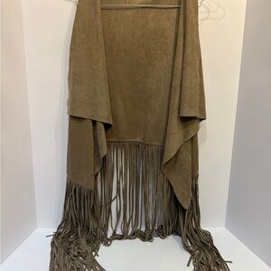 Fringed Tan Vest